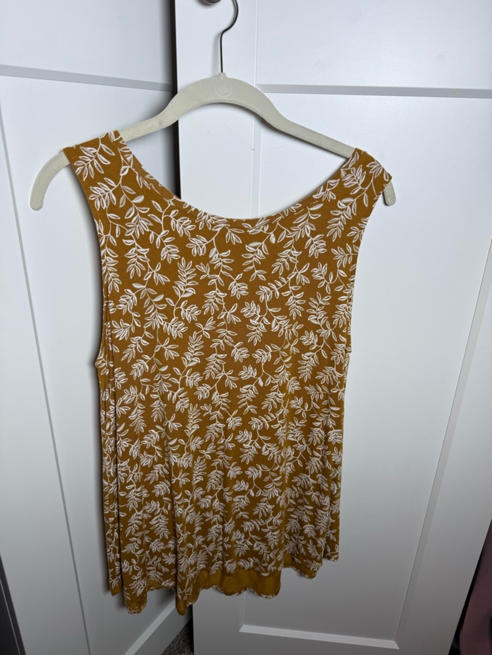 Old Navy Mustard Floral Knit Tank Top